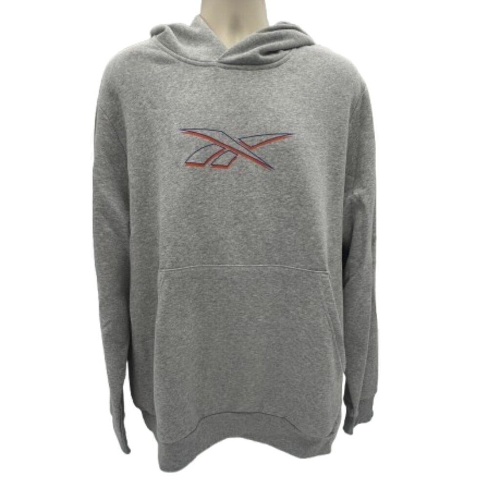 NWT Reebok Men's RI Doorbuster Hoodie Gray Sweatshirt Size 2XL